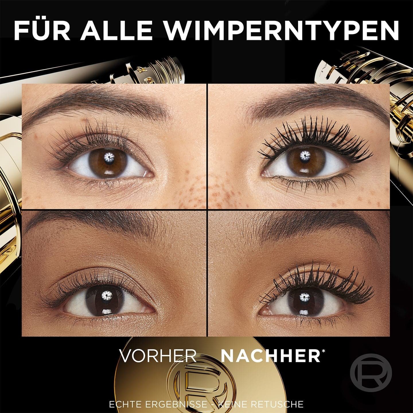 Geschenkset: Mascara & Super Liner - Anwendungsbeispiele